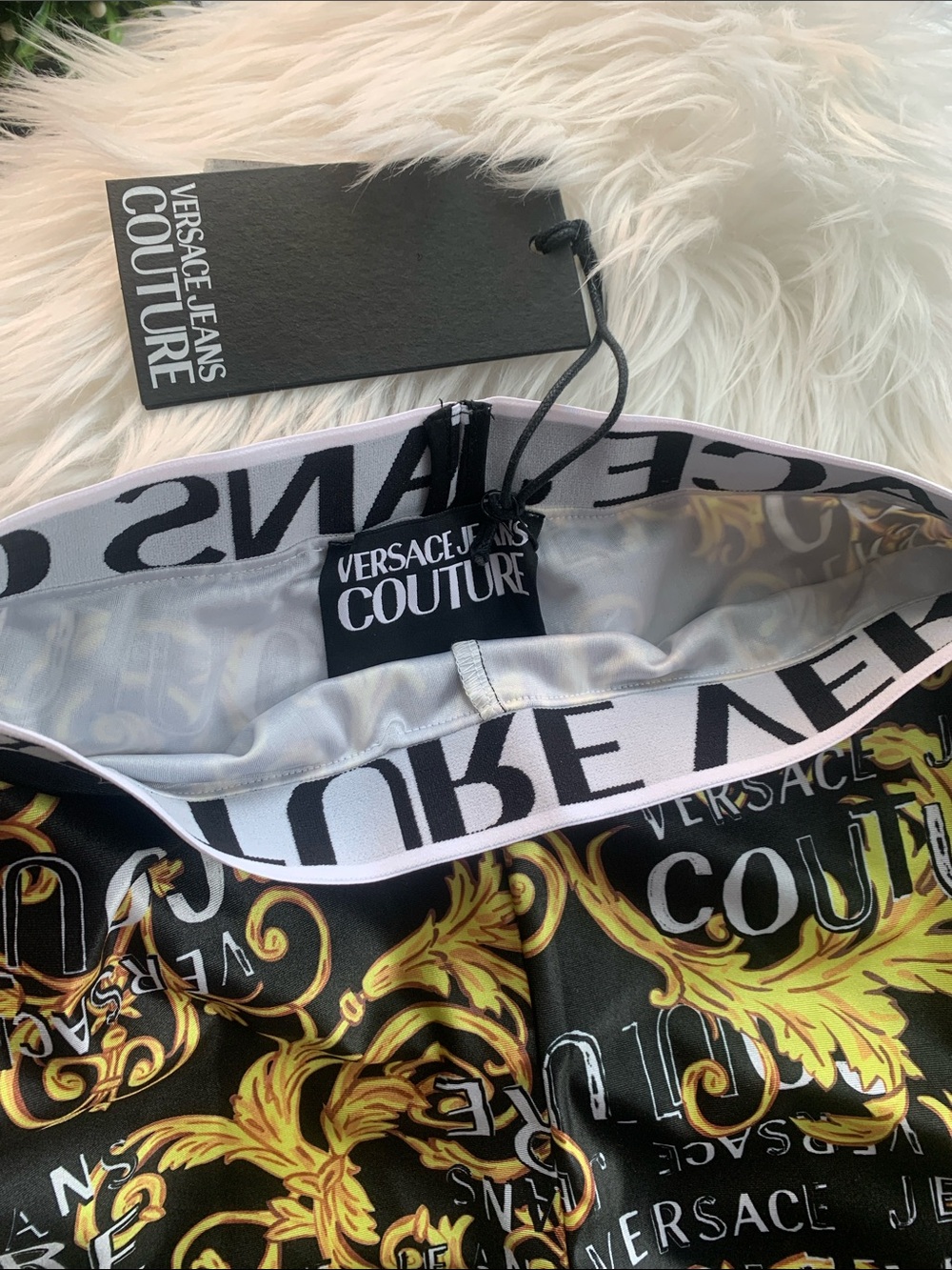 Versace Jeans Couture Leggings in Black, Gold and White - Picture 7 of 9